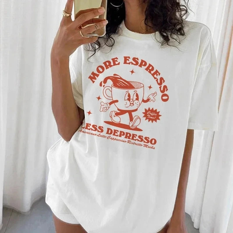 More Espresso Less Depresso Women's Graphic Tee