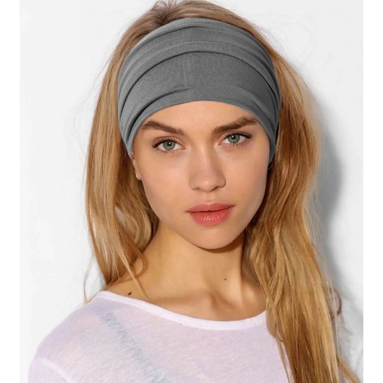 Women's Wide Twist Turban Headband — Non-Slip Sport Sweatband | African-Inspired Hair Wrap | 8 Colors