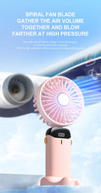 Portable Neck Fan with Phone Stand & LED Display
