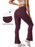 Women's High Waist Flare Leggings | Tummy Control Bell Bottom Yoga Pants