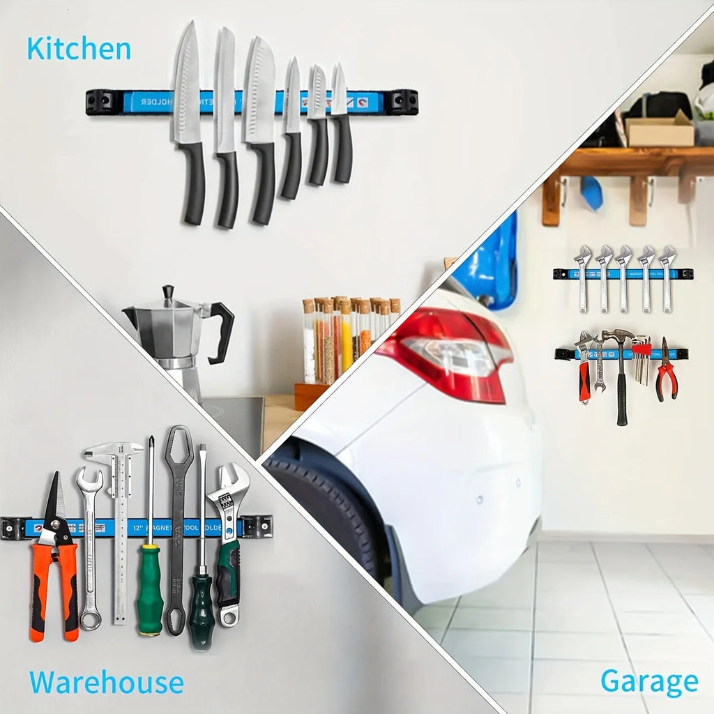 Magnetic Tool Holder Bar | Heavy-Duty Wall Mount Organizer for Garage & Workshop