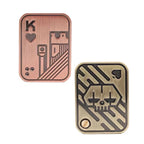 Metal Play Cards and Skull Push Slider EDC Fidget Toy