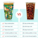 Reusable Neoprene Iced Coffee Sleeve – Fits 16–32oz Cups | 8 Fun Patterns