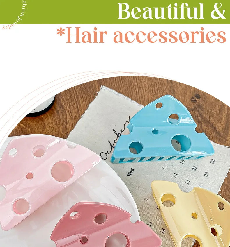 Women's Claw Hair Clips Cute Cheese Hair Accessories