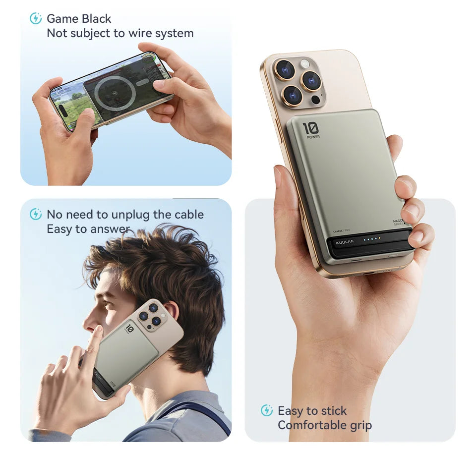 Magnetic Power Bank – 10,000mAh Portable Charger