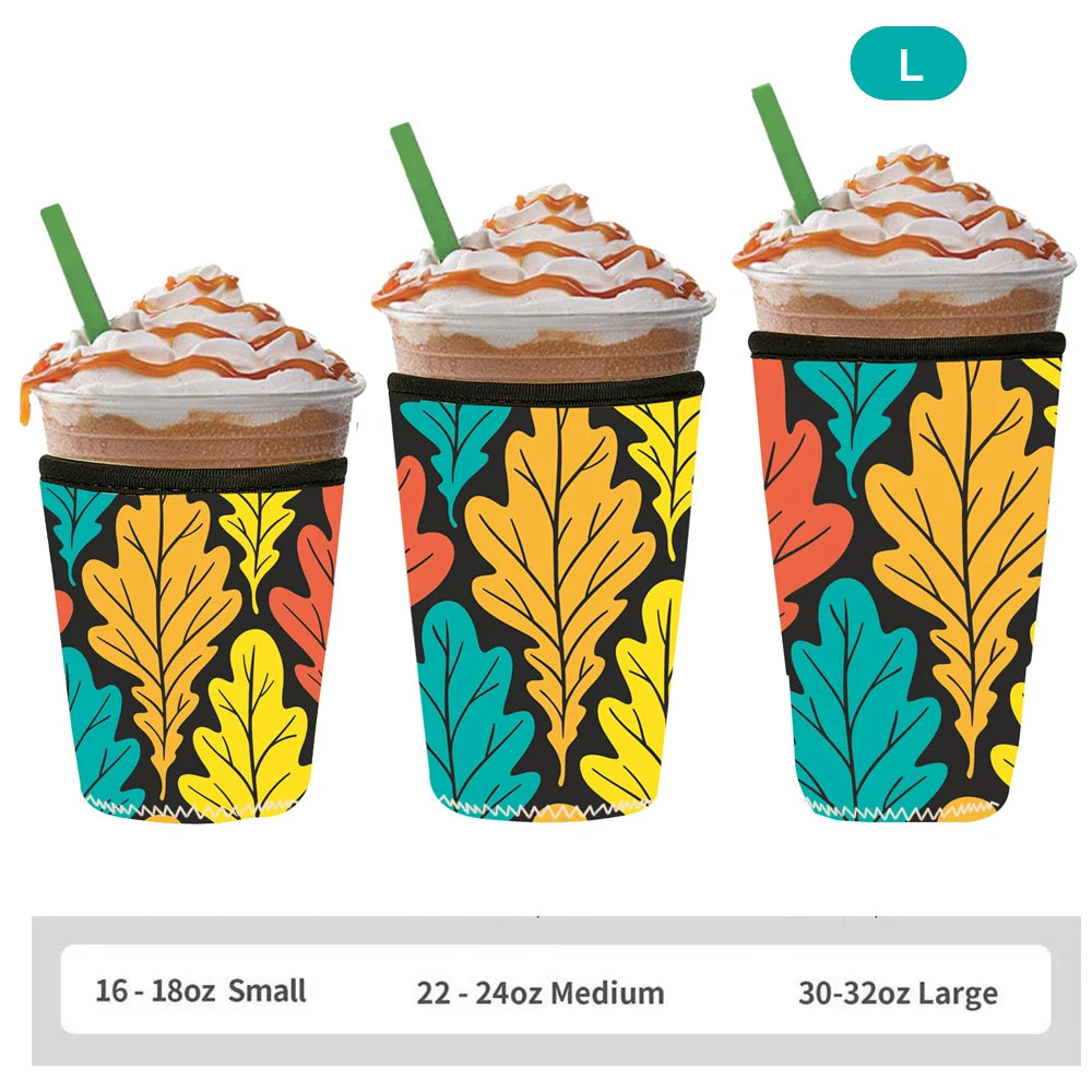 Reusable Neoprene Iced Coffee Sleeve – Fits 16–32oz Cups | 8 Fun Patterns