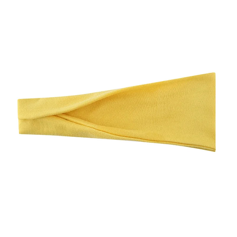 Women's Elastic Turban Headband — Solid Color Hair Wrap for Yoga, Makeup & Everyday Style | 22 Colors
