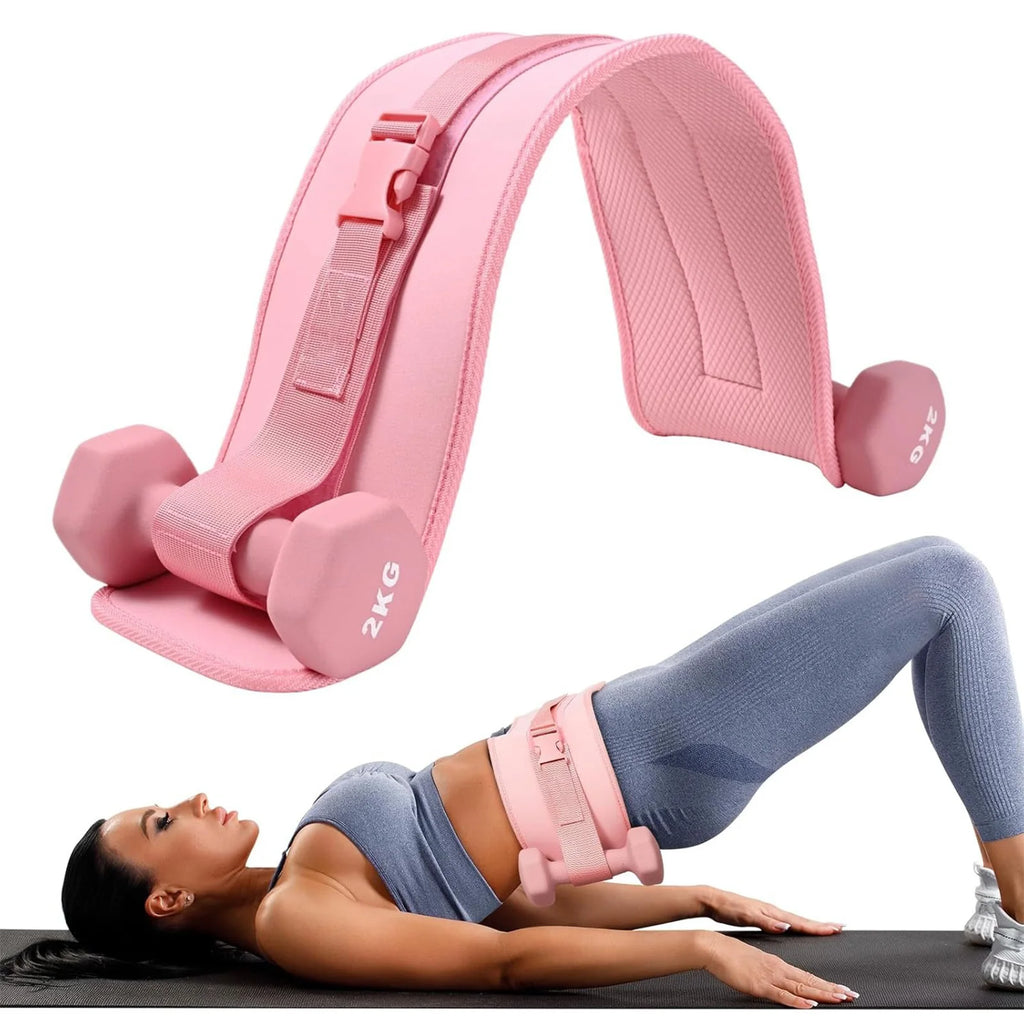 Hip Thrust Belt — Thick & Wide Comfort Belt for Dumbbells, Kettlebells & Plates