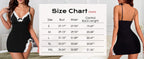 Lingerie for Women Sexy Night Gowns Lace Trim Sleep Dress V Neck Babydoll Chemise Dress Side Split Nighty