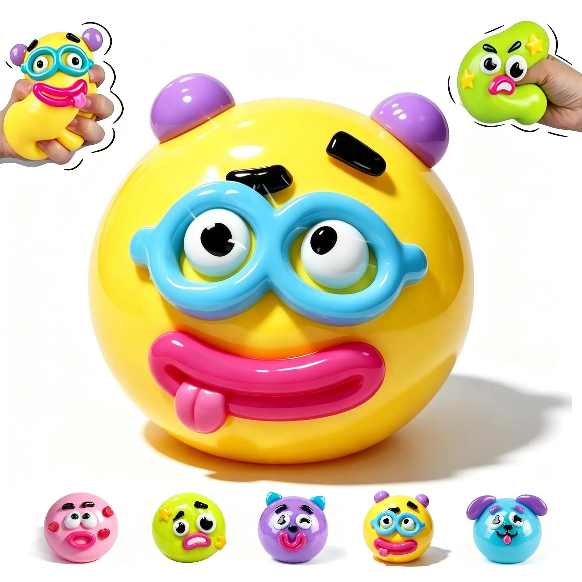 NEW Squishy Dog Face Toy — Slow Rise Stress Relief Squeeze Ball