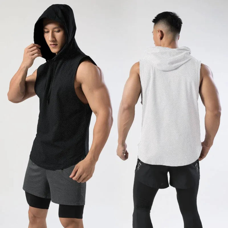Men's Hooded Sleeveless Tank Top