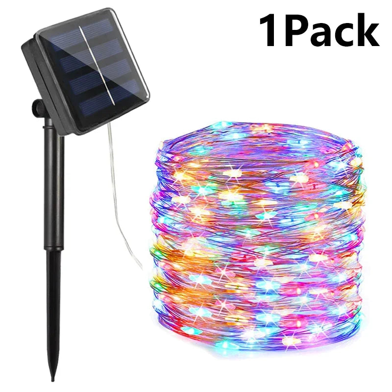 LED Solar String Fairy Lights Outdoor