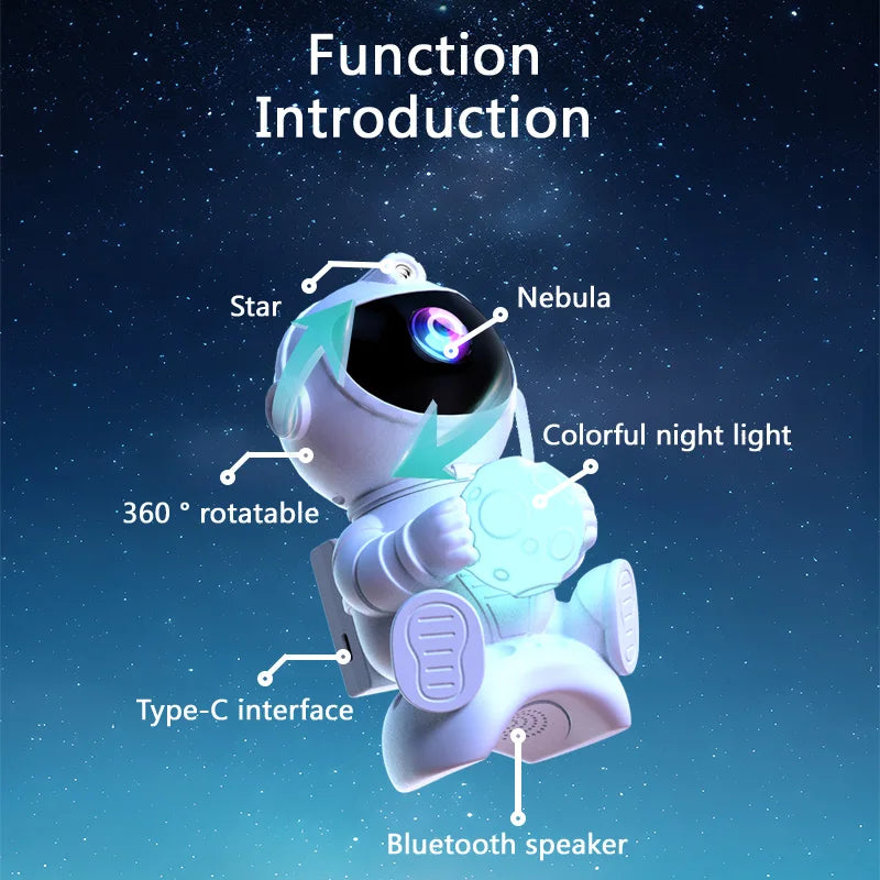 Astronaut Star Projector with Bluetooth Speaker