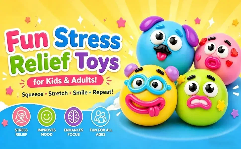 NEW Squishy Dog Face Toy — Slow Rise Stress Relief Squeeze Ball