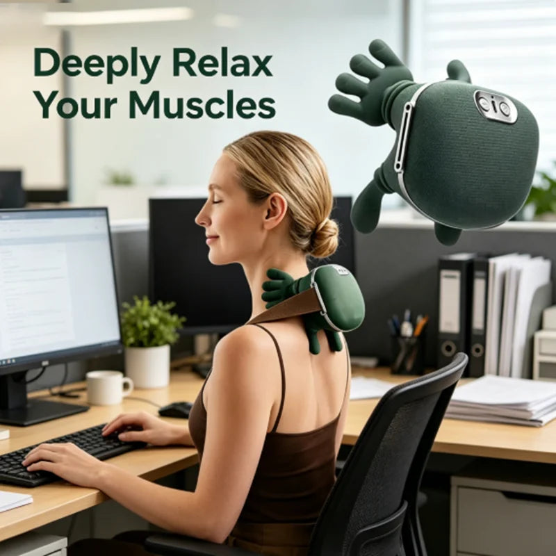 4D Wireless Neck & Shoulder Massager — Deep Tissue Relief, Anywhere