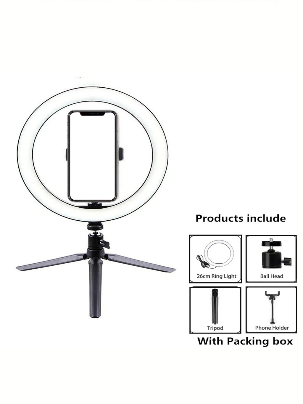 26cm Ring Light with Tripod Stand | Perfect Lighting for Selfies, Reels & Video Calls