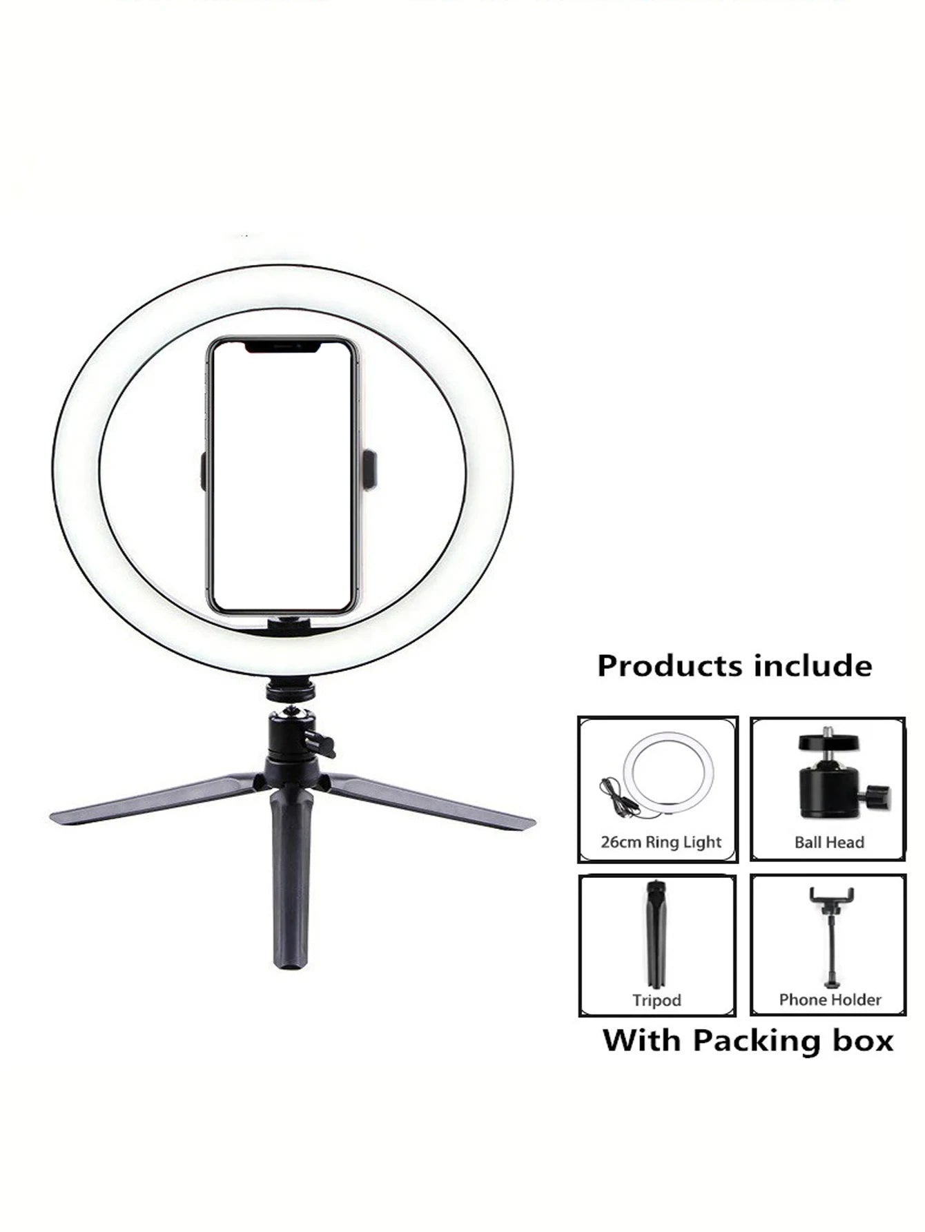 26cm Ring Light with Tripod Stand | Perfect Lighting for Selfies, Reels & Video Calls