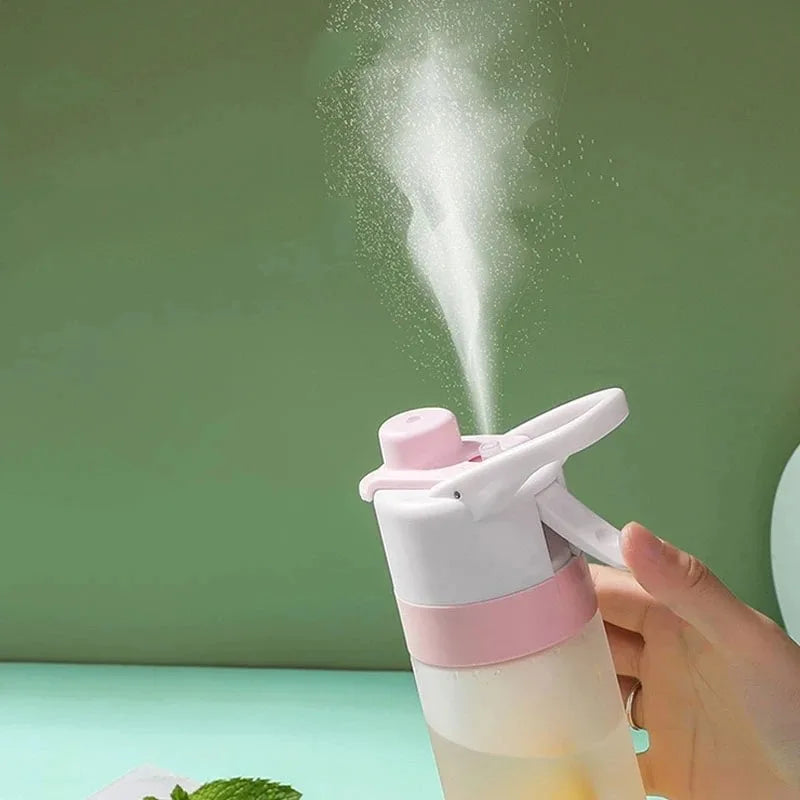 650ml Spray Water Bottle — Cool Mist & Sip, BPA-Free | Gym, Cycling & Outdoor