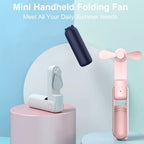 Pocket Fan with Power Bank – USB Rechargeable, Foldable & Ultra-Portable