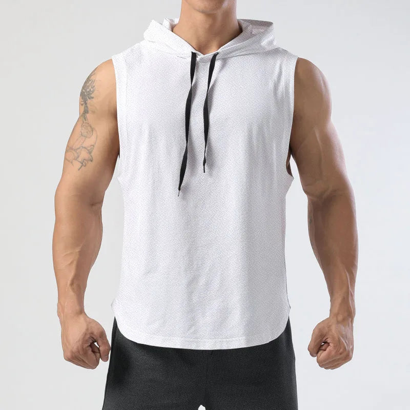 Men's Hooded Sleeveless Tank Top