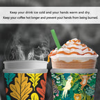 Reusable Neoprene Iced Coffee Sleeve – Fits 16–32oz Cups | 8 Fun Patterns