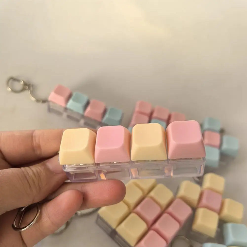 Mini Mechanical Keyboard Fidget Toy | Stress Relief Keychain | 1, 4, 5 & 9 Key Styles