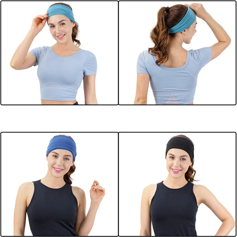 Women's Elastic Turban Headband — Solid Color Hair Wrap for Yoga, Makeup & Everyday Style | 22 Colors