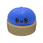 Giant Squishy Dumpling Stress Toy — Soft TPR with Bamboo Steamer