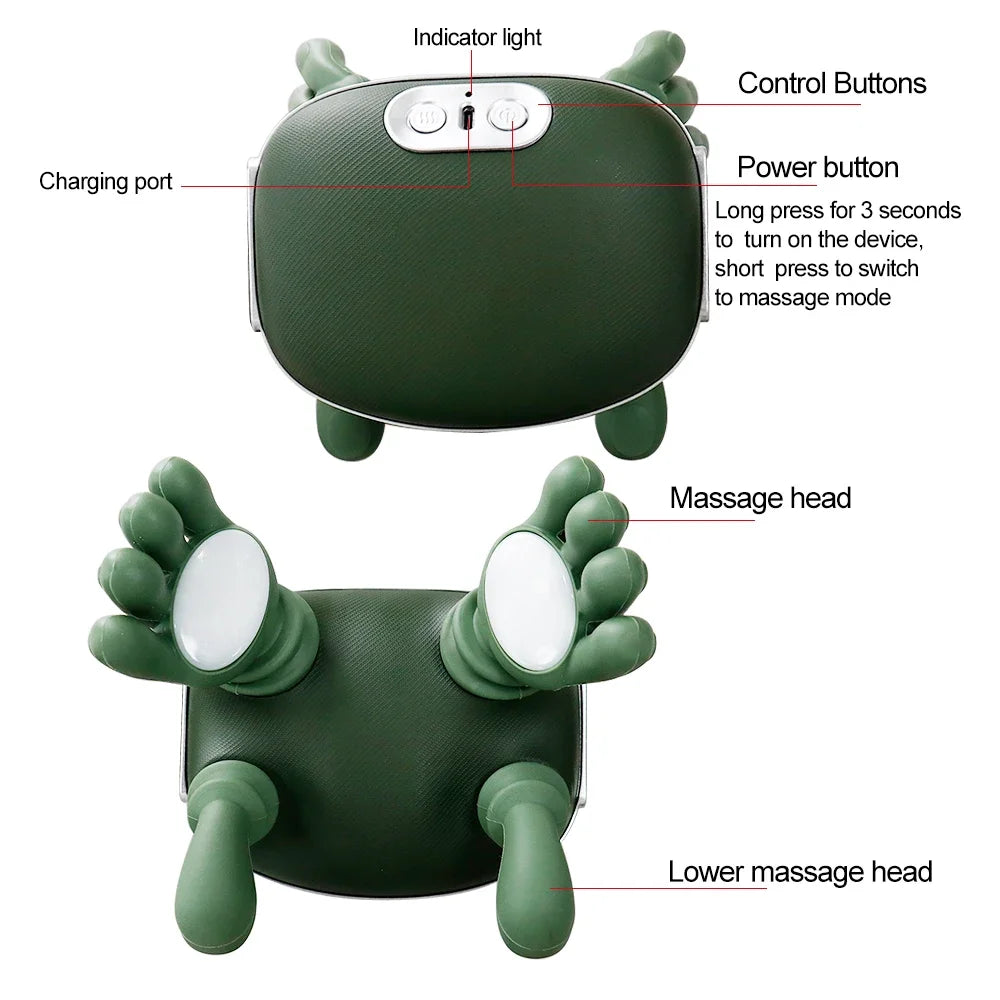 4D Shiatsu Neck & Shoulder Massager — Hands-Free Deep Tissue Relief