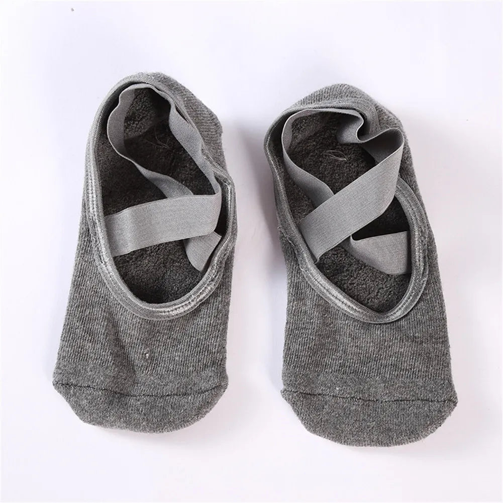 Women's Non-Slip Yoga & Pilates Grip Socks – Cotton Anti-Slip Barre Socks