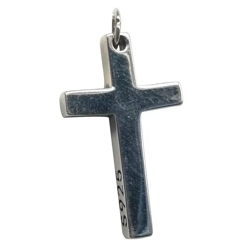 100% Solid S925 Sterling Silver Cross Pendant