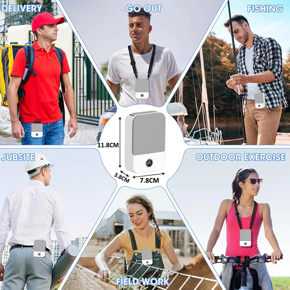 Portable Waist Fan Hanging Neck Fan