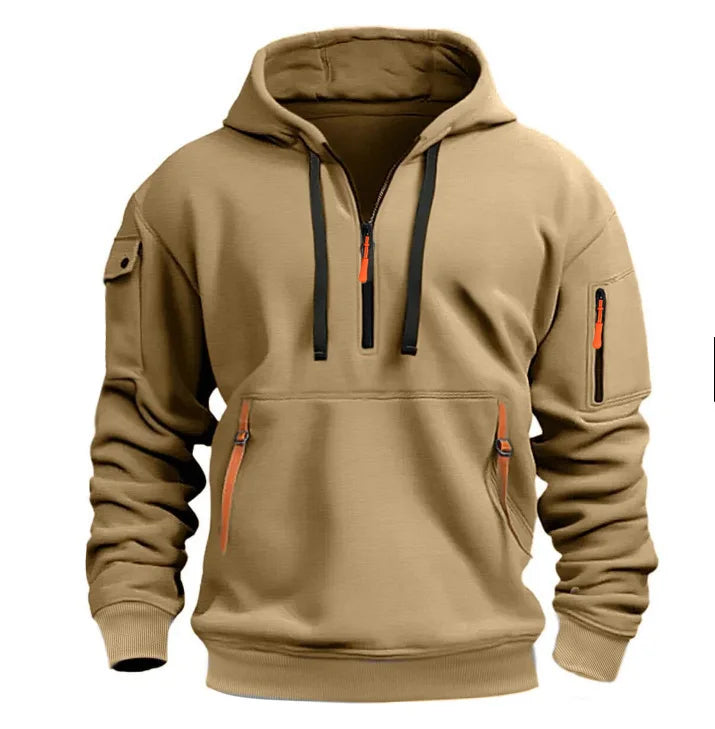 Men's Everyday Fleece Hoodie — Zip Pocket, Pull Rope & Plus Sizes Available