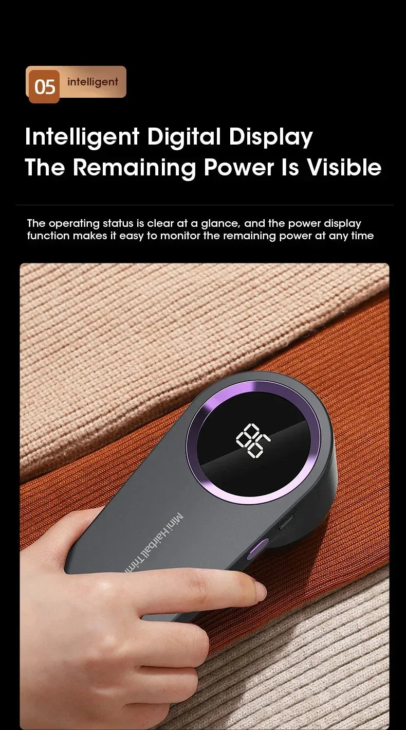 Portable Electric Lint Remover with LED Display