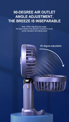 Portable Neck Fan with Phone Stand & LED Display