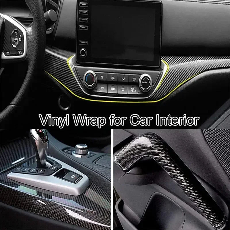 Gloss Black Carbon Fiber Vinyl Wrap