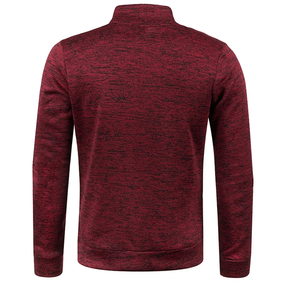 Men's Half-Zip Turtleneck Sweatshirt