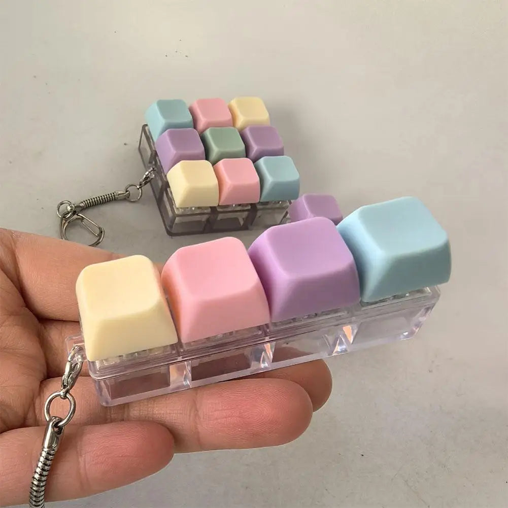Mini Mechanical Keyboard Fidget Toy | Stress Relief Keychain | 1, 4, 5 & 9 Key Styles