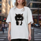 Funny Cat Print Women's T-Shirt