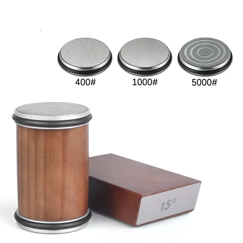 Professional Dual-Angle Knife Sharpening Kit | Roller Sharpener with Diamond Stones & Magnetic Holder