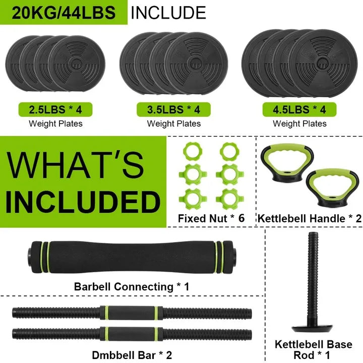 Adjustable Dumbbell Set 4-in-1 – 44/66/88 lbs Home Gym Weight System