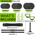 Adjustable Dumbbell Set 4-in-1 – 44/66/88 lbs Home Gym Weight System