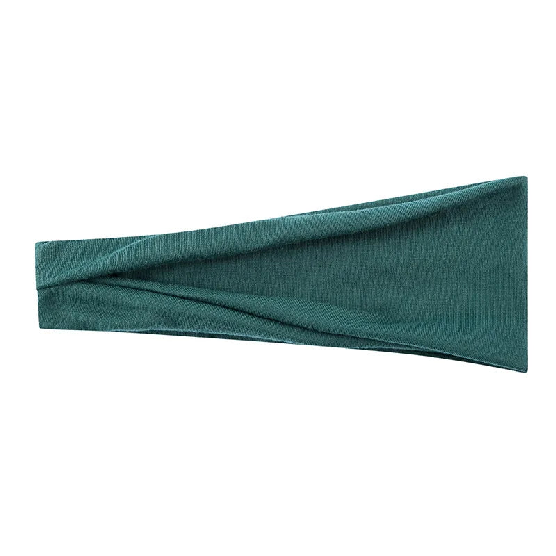 Women's Elastic Turban Headband — Solid Color Hair Wrap for Yoga, Makeup & Everyday Style | 22 Colors
