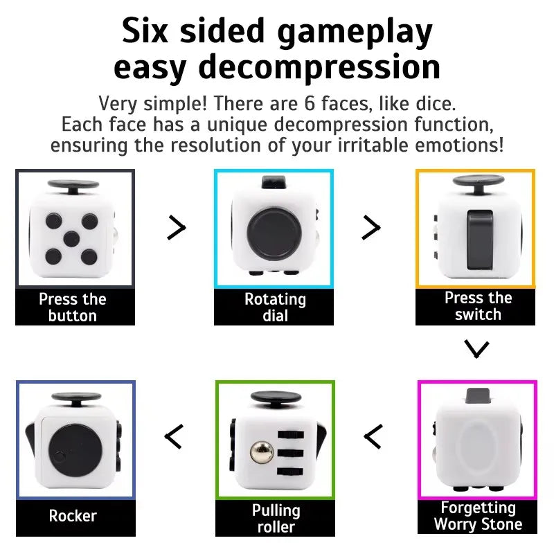 Fidget Cube Stress Relief Toy for Kids & Adults