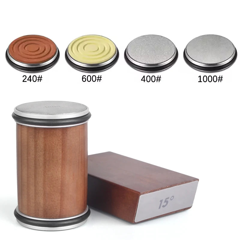Professional Dual-Angle Knife Sharpening Kit | Roller Sharpener with Diamond Stones & Magnetic Holder
