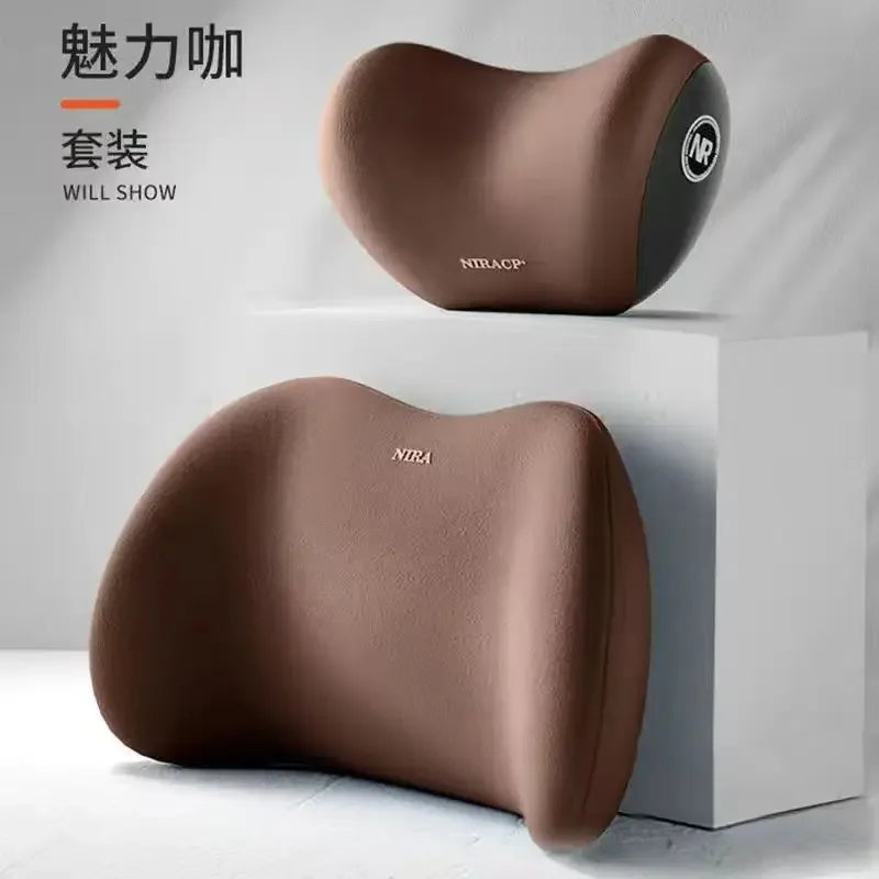 Ergonomic Memory Foam Car Seat & Lumbar Cushion Set