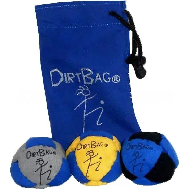 Classic Hacky Sack Single or 3-Pack | 8-Panel Footbag Set with Carry Pouch