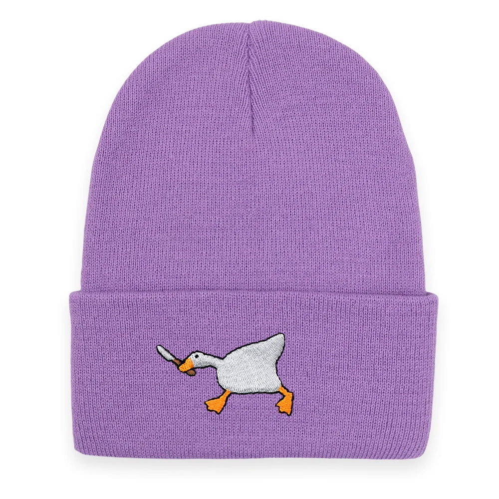 Big Goose Embroidered Knitted Beanie — Unisex Winter Hat | 17 Colors