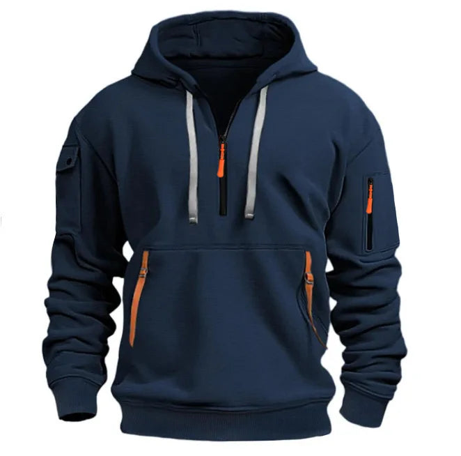 Men's Everyday Fleece Hoodie — Zip Pocket, Pull Rope & Plus Sizes Available