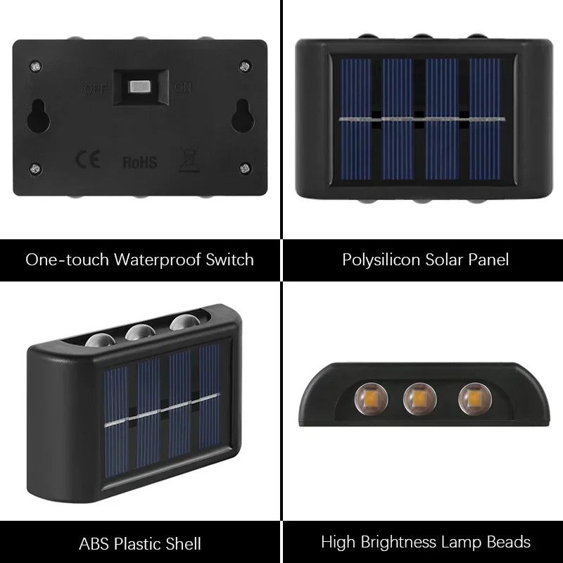 Outdoor Solar LED Wall Light – Waterproof